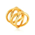 thumbnail image 4 of ELYA Jewelry Women's Split Crisscross Orbit Gold Plated Ring, 4 of 5