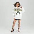 thumbnail image 2 of Women's Gameday Couture  White Green Bay Packers  Sunday Drives Oversized Crewneck Pullover Sweatshirt, 2 of 7
