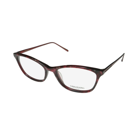 NEW VERA WANG LUXE ANTLIA WOMENS/LADIES CAT EYE FULL-RIM TITANIUM RUBY FRAME DEMO LENSES 50-16-130 EYEGLASSES/EYEGLASS FRAME