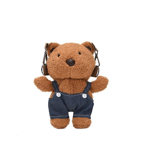 Bandolera tipo bandolera para niños con forma de oso de peluche