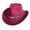 Wine, variant on Unisex Felt Cowboy Hat Wide Brim Classic Western Jazz Fedora Hat Outdoor Party Travel Hat