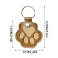 thumbnail image 4 of Danhjin Pet Memorial Keychain with Hair Storage Paw Shaped Leather Keyring for Cats/Dogs Hair Keepsake, Portable Pet Loss Gift for Purse & Backpack, 4 of 7