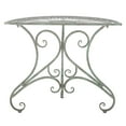 thumbnail image 5 of SAFAVIEH Annalise Outdoor Patio Semi-Circle Accent Table, Antique Green, 5 of 11