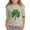 1-Khaki59, variant on WOYY Girls St. Patrick's Day T-Shirt Three Quarter Sleeve Crew Neck T Shirt, Sizes 3-13