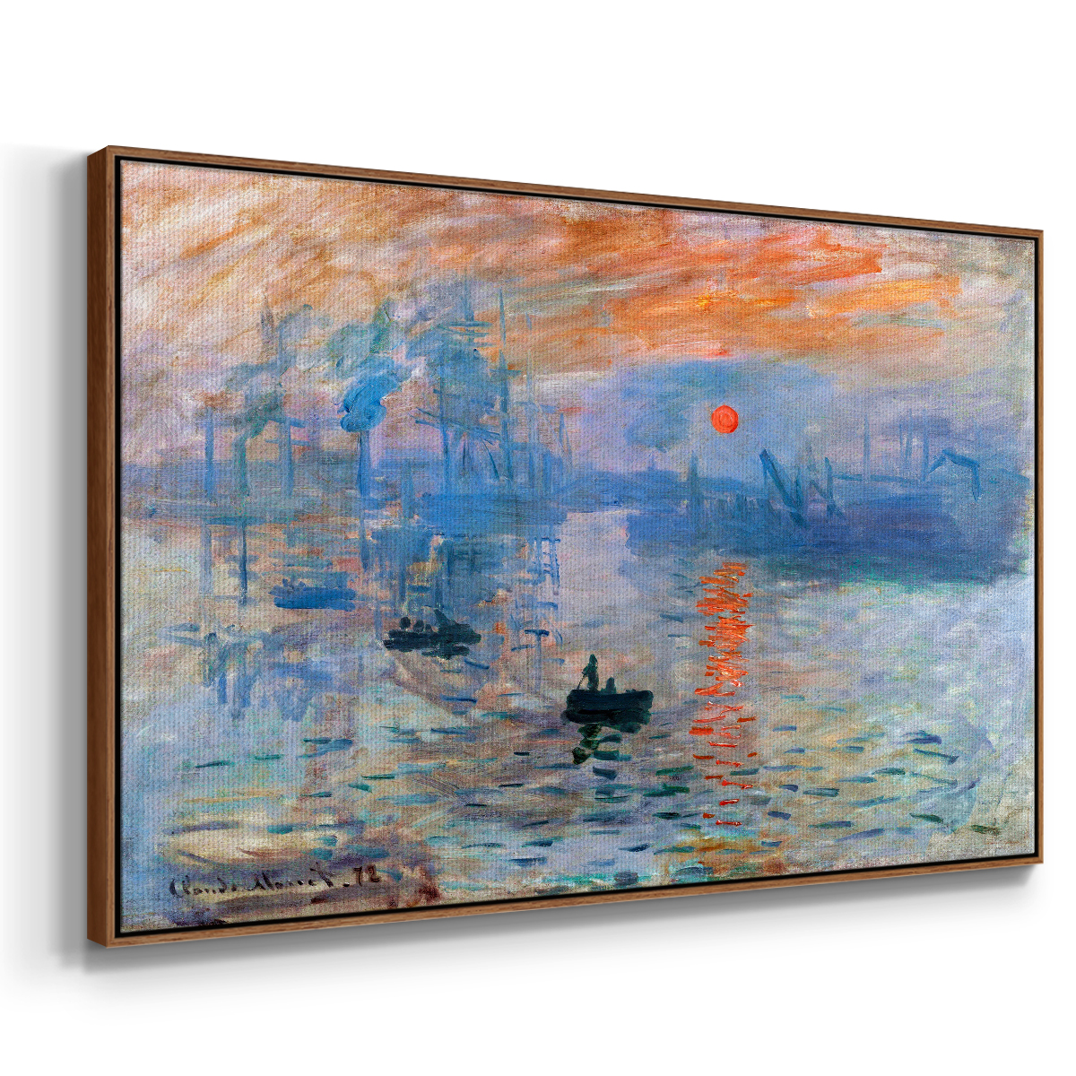 Vintage Landscape-CVIII By Wexford Home Framed in Walnut Wood Gallery Wrapped Canvas 25 in. x 37 in.