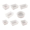 thumbnail image 1 of yuksok 8 Pieces Square Resin Rectangle Candle Cube Casting for Coaster Candle Soap, 1 of 9