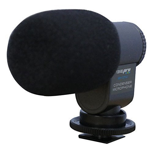 I3ePro BP-CMIC1 X-Series Mini Shotgun Condenser Microphone for Camcorders, Handycams, & Digital SLR Video Cameras (Grey)