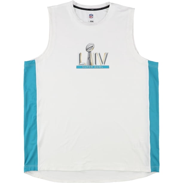 Camiseta sin mangas MSX Super Bowl LIV para hombre blanca extragrande