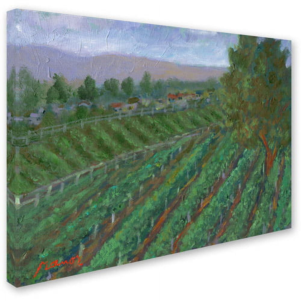Trademark Fine Art "Houses Under a Purple Sky" Canvas Art by Manor Shadian