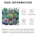 thumbnail image 5 of COMIO Throw Pillow Covers Summer&nbsp;Tropical Plant Succulent Home Decor Cushion Cover Watercolor&nbsp;Succulent Cactus Pillow Cases Outdoor Decor Couch Sofa Office(Succulent) White, 5 of 5