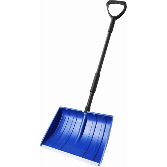 Snow Shovel for Driveway Home Garage Snow Removal with D-Grip Handle Aluminum Strip 48 inch Long Large Capacity Shovel for Garden Car Camping Outdoor