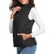 thumbnail image 3 of Chaleco de mujer con cuello alto Chalecos Chaleco acolchado Chaqueta ligera sin mangas con bolsillos con cremallera (L), 3 of 5