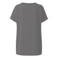 thumbnail image 6 of Clearance! Delayuji Short Sleeve Shirts for Women Womens T Shirts V Neck Cap Short Sleeve Summer Tops Trendy 2025 Loose Casual Tshirts with Pocket Xxl Gray, 6 of 6