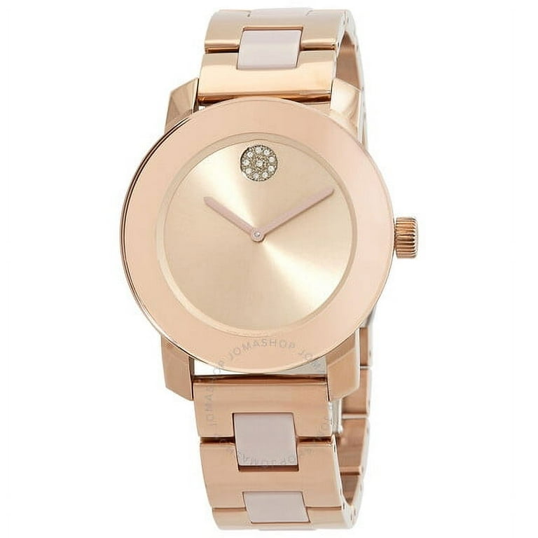Movado Bold Ladies Watch with Rose Gold-Tone Stainless Steel Case