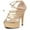 Nude, variant on Ellie Shoes E-609-Aurore 6" Heel Womens Sandal with Multiple Straps. 9 / Silver