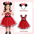 thumbnail image 6 of Jurebecia Princess Costumee Baby Fancy Dress up Princess Bowknot Tutu Tulle Xmas Cosplay Cute Birthday Party Outfits 100 cm 2-3 Years, 6 of 23