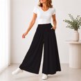 thumbnail image 4 of PBFRDSJ Women's Y2k Baggy Palazzo Wide Leg Pants Casual High Waisted Solid Pants for Lounge Wear, 4 of 6