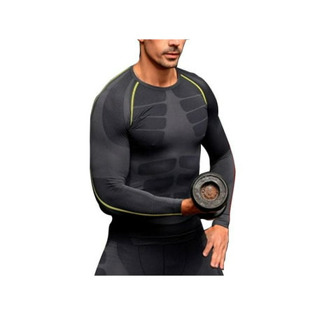 Lavaport Men Compression Outdoor Sports Tight Shirts Fitness GYM Base Layer Tops