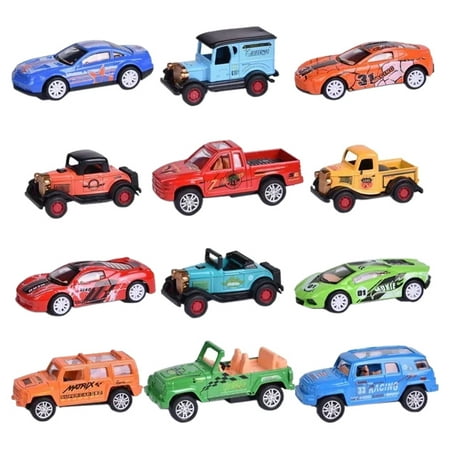 Fun Little Toys 12 Pcs Easter Eggs Prefilled with Pull Back Cars, Diecast Metal Vehicle Toys for Kids, Easter Party Favors, Pinata Fillers, Classroom Prizes, Easter Basket FIllers