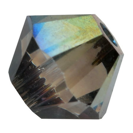 Iridescent Crystal - Swarovski Crystal, #5328 Bicone Beads 4mm, 24 Pieces, Crystal Iridescent Green
