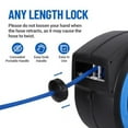 thumbnail image 3 of Retractable Air Hose Reel,3/8" Air Compressor Hose Reel With Dual Arm,Hybrid Hose Retractable Air Hose Included Auto Rewind Reel,300PSI,Blue, 3 of 6