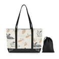 thumbnail image 7 of FORMRS Canvas Laptop Tote Bag for Women with 15.6" Computer Compartments Shoulder Handbag, Adorable Bunnies, 7 of 7