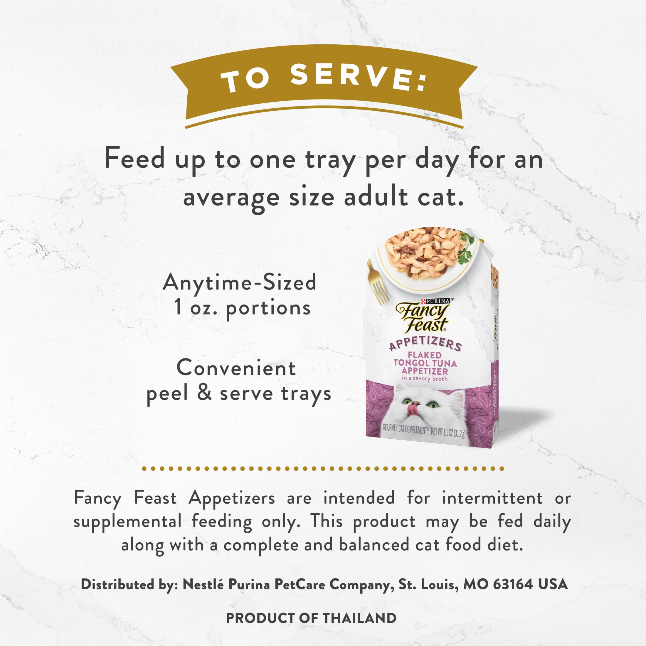 Purina Fancy Feast Appetizers Wet Cat Food, Flaked Tongol Tuna in Broth, 1.1 oz Trays (10 Pack)