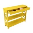 thumbnail image 6 of Convenience Concepts Oxford One-Drawer Console Table with Shelves in Yellow Wood, 6 of 7
