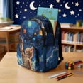 thumbnail image 3 of DISNIMO Galaxy Cat Print Large Capacity School Backpack, Multi-Pocket Lightweight Bookbag with Side Mesh Pockets for Elementary & Middle School Students Daily Use, 3 of 7