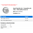 thumbnail image 2 of Spark Plug Wire Set - Compatible with 1952 - 1956 Cadillac Series 62 1953 1954 1955, 2 of 2