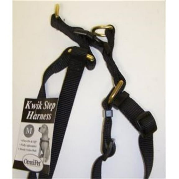 Omni Pet 445-19020 Omni Pet No.19MBK Step in Harness Nylon Size 18-28in Medium Color Black