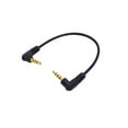 thumbnail image 6 of 20cm Gold Plated 3.5mm Male to Male Stereo Audio Cable with Doube Angled Connectors Short Earphone Line, 6 of 11
