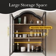 thumbnail image 3 of Arched Wall Cabinet with Glass Doors, SMaterial Engineered Wood Recommended Uses For Product Decorative items, Kitchen Appliances, Toiletry Product Dimensions 9.5"D x 23.6"Wtorage Cabinet for Kitchen, 3 of 6