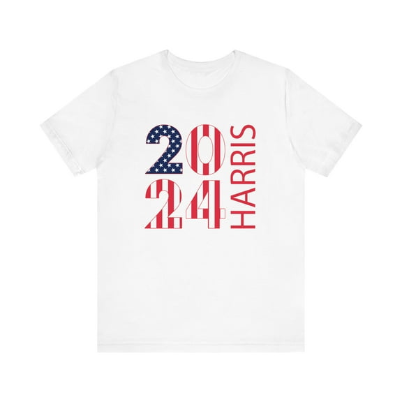 Kamala Harris 2024 Stars and Stripes Design T-Shirt Express Delivery