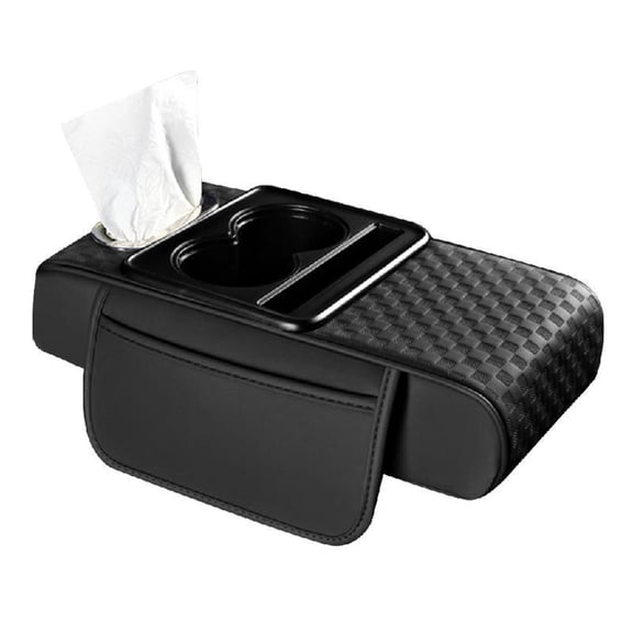 Vehicle Arm Rest Cushion Elbow with Pocket Tissue Cup Holder Car Armrest Box Heighten Pad Quick Installation