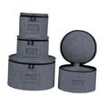thumbnail image 2 of Contenedores de almacenamiento de China de 4 piezas, contenedores de almacenamiento de platos, cajas móviles, organizador de platos de almacenamiento Gris, 2 of 8