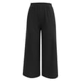 thumbnail image 5 of Pants for Women S with Pockets Pants with Stripe on The Side Dress Size 16 Women Linen Cover up Comfy plus Size Glitter Dress Corduroy plus Elastic Waist Pant 3 Strip Black 3XL, 5 of 7
