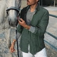thumbnail image 5 of Shirts for Men Linen Ultrathin Casual Button Down Long Sleeve Beach Hawaiianss Men's T-Shirts, 5 of 7