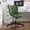 Green, variant on Genpo Armless Desk Chair, White Leather Office Desk Chairs with Wheels, Mid Back and Lumbar Support for Computer Home Small Space Vanity Makeup