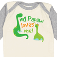 thumbnail image 4 of Inktastic My Papaw Loves Me dinosaur Boys Long Sleeve Baby Bodysuit, 4 of 5