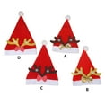 thumbnail image 4 of Kearding Sombreros navideños Transpirable Niños Disfraz de niños Gorros de Papá Noel Sombreros de felpa cálidos Sombreros Festival Bow-knot Kits de decoración para fiestas Tipo 3, 4 of 6