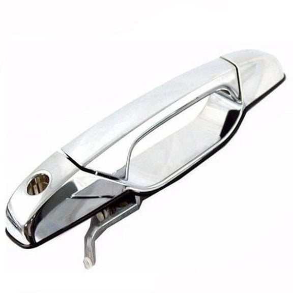 Front Left Exterior Door Handle Fits for Cadillac Escalade, Chevy Avalanche Silverado Suburban Tahoe, GMC Sierra Yukon Yukon XL 1500 2500 Driver Side Outer Door Handles (Chrome Silver)