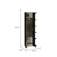 thumbnail image 3 of Tuhome Furniture Urano 62" Linen Cabinet with Open Storage and Mirror in Black, 3 of 12