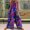Purple, variant on Kiplyki Womens Plus Size Capris Women's Pants Overalls Rompers Printed Buttons Suspender Jumpsuit