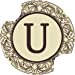 thumbnail image 2 of Thirstystone Monogram U Car Cup Holder Coaster, 2-Pack, 2 of 2