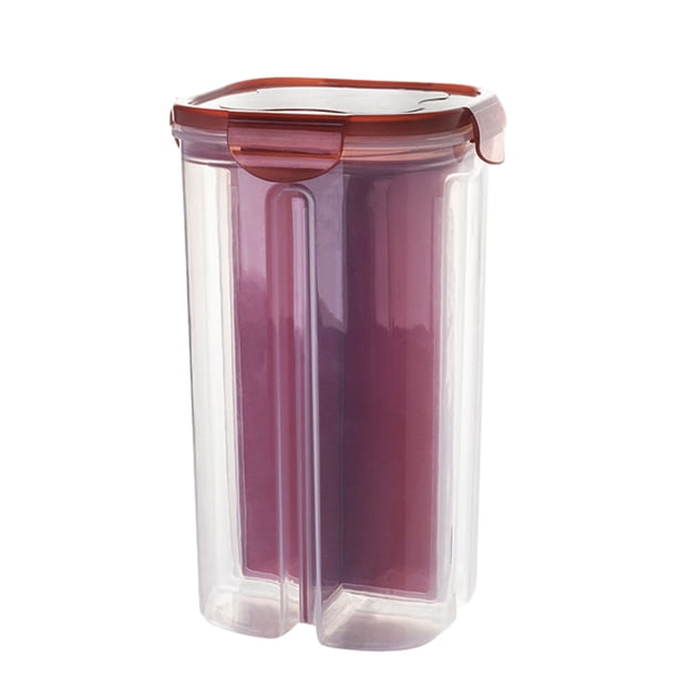 Injueey Contenedor de almacenamiento de alimentos PP duradero y seguro, solución multifuncional, contenedores de almacenamiento de fácil Almacenamiento y organización del hogar Rojo (3L)