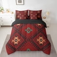 thumbnail image 2 of jejeloiu Ancient Bohemian Aztec 7-Piece Twin Bedding Sets,Boho Exotic Style Bedding Comforter Set,Vintage Rhombus Print Sheet Sets For Men Women,Breathable Home Decor Reversible, 2 of 8
