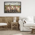 thumbnail image 3 of Stupell Industries Rustic Lodge Classic Barnyard Pigs in Countryside Black Floating Frame Canvas Art, 31 x 21, by Petals Prints Design, 3 of 8