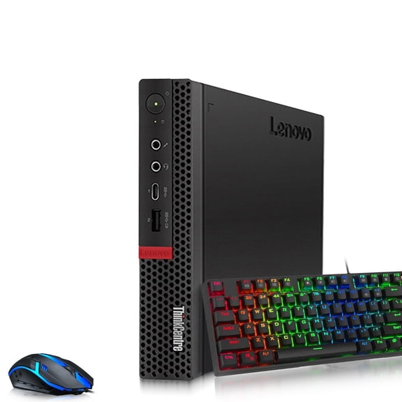 Restored Lenovo ThinkCentre M720q Tiny Desktop Computer  Intel Core i5-8500T 8th Gen Upto 3.50GHz  16GB DDR4 RAM  256GB SSD  RGB Keyboard & Mouse  WiFi  Business Mini PC  Windows 11 Pro (Refurbished)