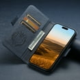 thumbnail image 6 of Allytechgroup Wallet Flip Case for iPhone 13 with Credit Card Slot, RFID Blocking PU Leather Stand Case Support Wireless Charging Shockproof Full Body Cover for iPhone 13, Blue, 6 of 6